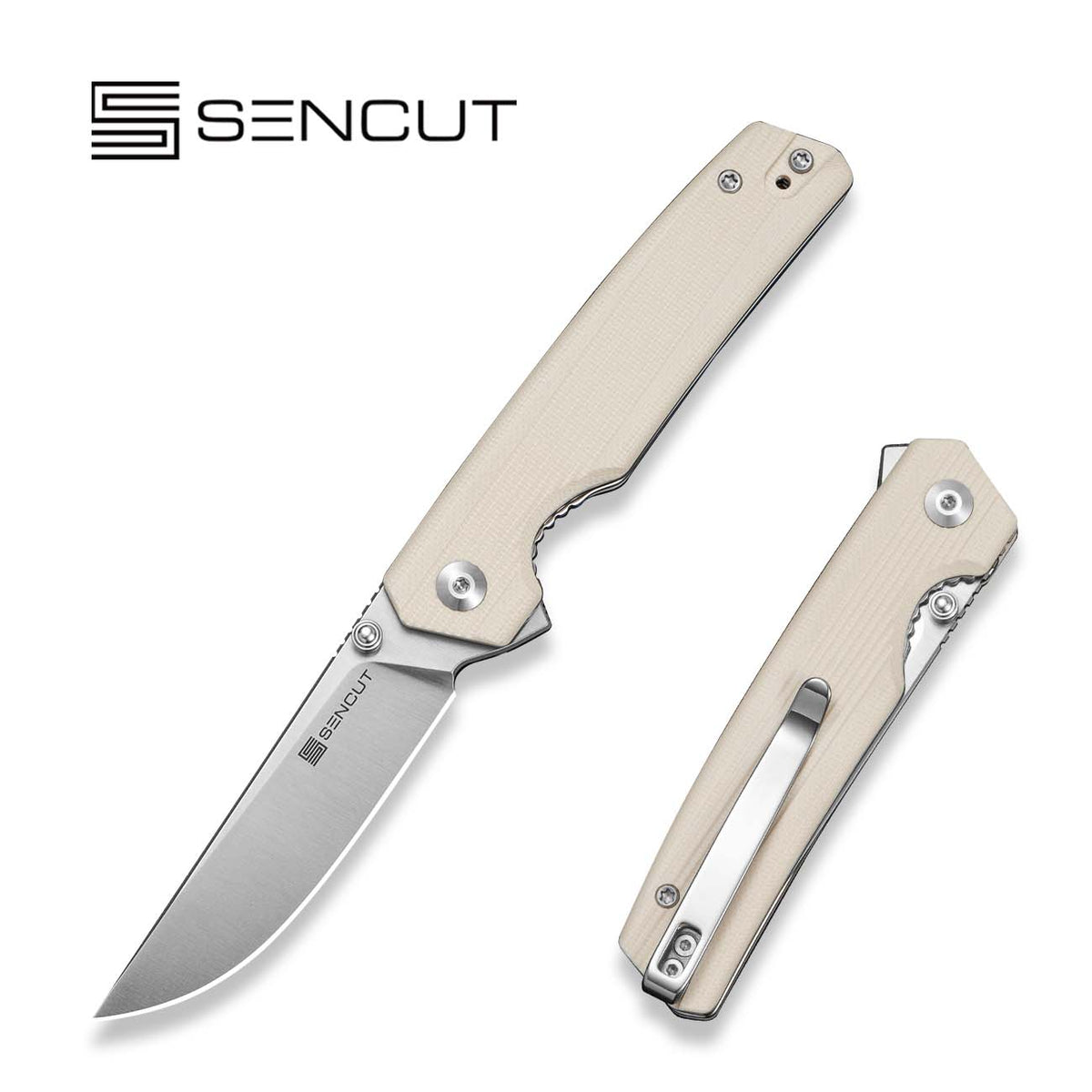 SENCUT Stria Ivory G10 Pocket Knife S25112-1, Knives, - Outdoor Kuwait