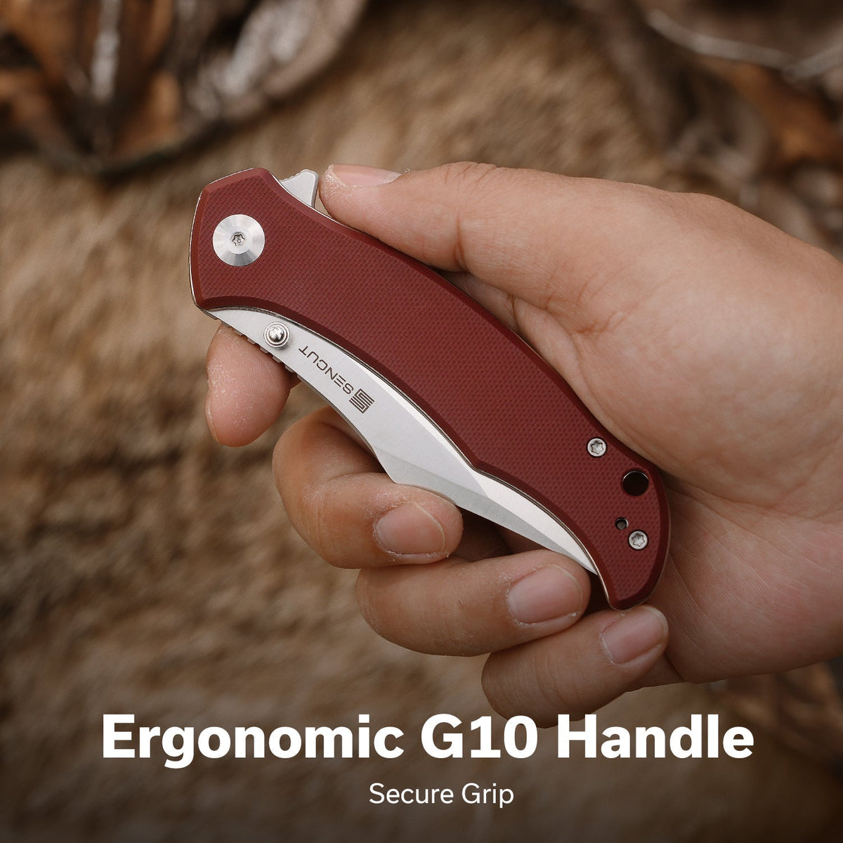 SENCUT Tauron Burgundy G10 Pocket Knife S25060-2, Knives, - Outdoor Kuwait