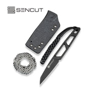 SENCUT TEXO Black Neck Knife S23095-1, Knives, - Outdoor Kuwait
