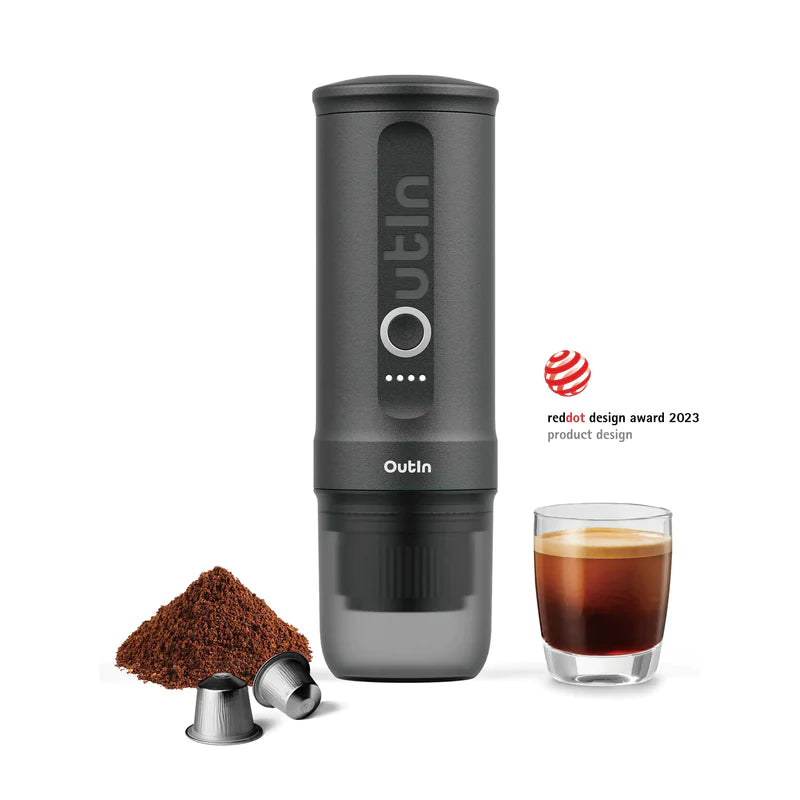 Outin Nano Portable Espresso Machine (Space Grey), Espresso Machine, - Outdoor Kuwait