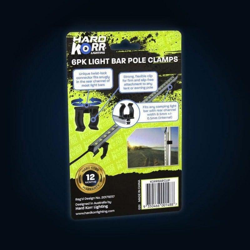 Hardkorr Pole Clips for Light Bars & Dimmers (6 Pack), Lights Accessories,    - Outdoor Kuwait
