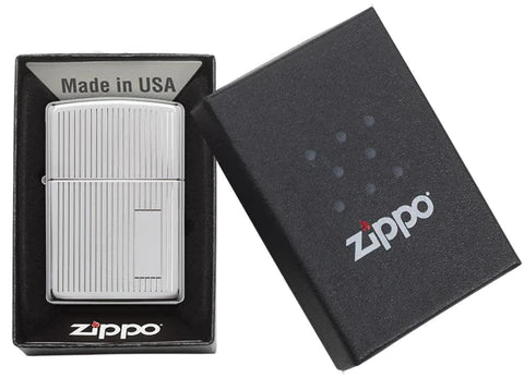 Zippo Chrome/Engine Turned Lighter -ZP350, Lighters & Matches,    - Outdoor Kuwait