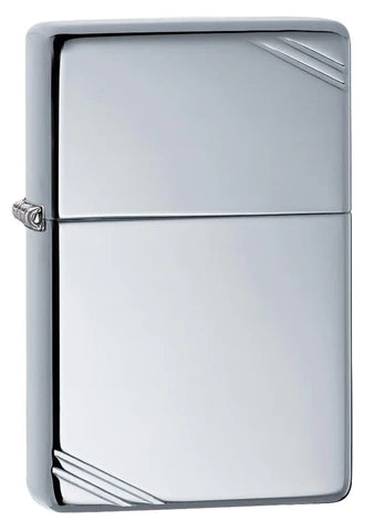 Zippo High Polish Chrome Vintage with Slashes, Lighters & Matches,    - Outdoor Kuwait
