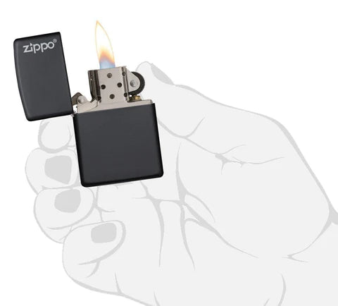 Zippo Classic Black Matte with Zippo Logo, Lighter, - Outdoor Kuwait