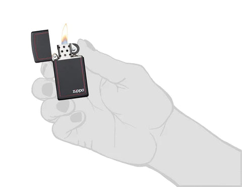 Zippo Slim® Black Matte with Red Border, Lighters & Matches,    - Outdoor Kuwait