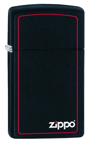 Zippo Slim® Black Matte with Red Border, Lighter, - Outdoor Kuwait