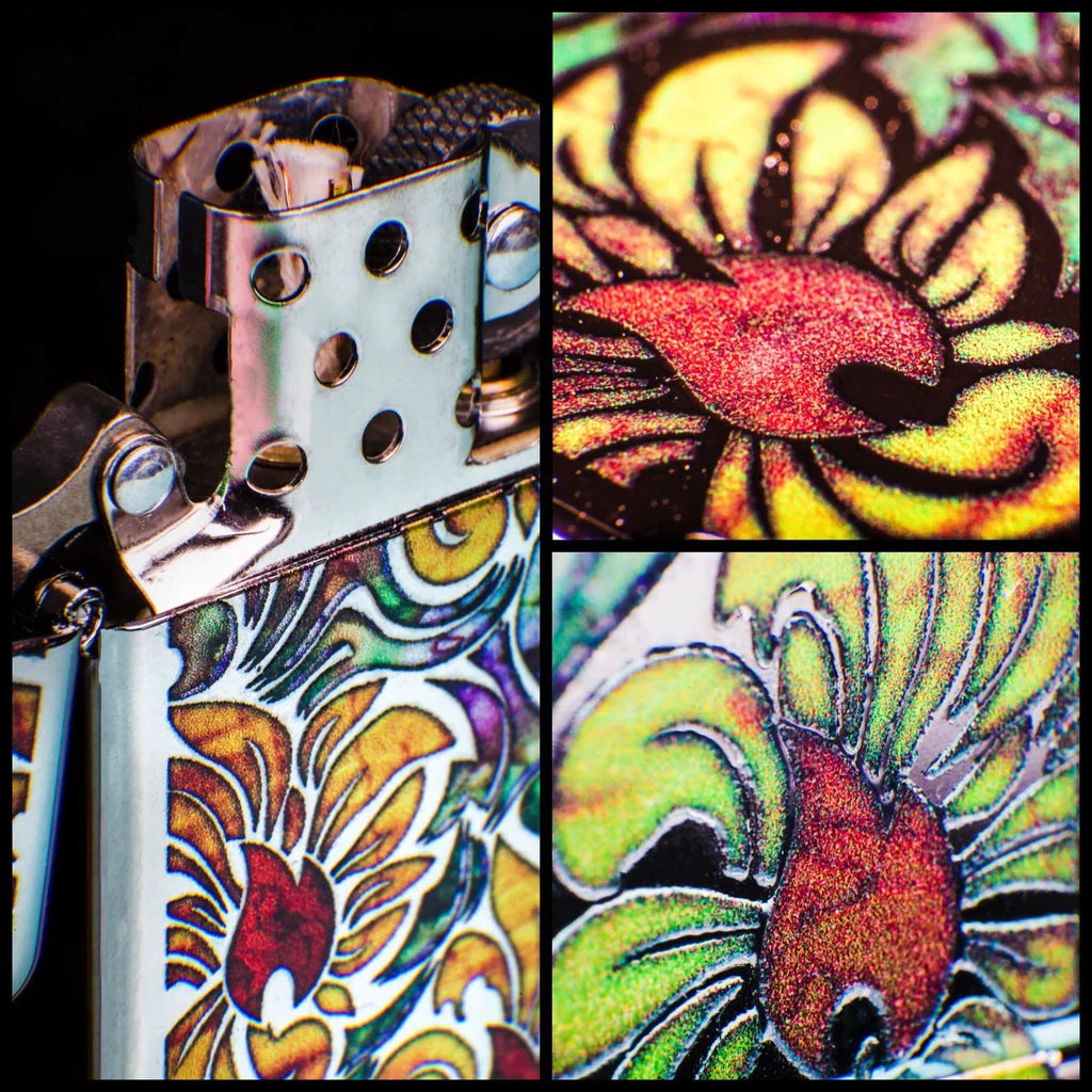 Zippo Fusion Floral Design, Lighter, - Outdoor Kuwait