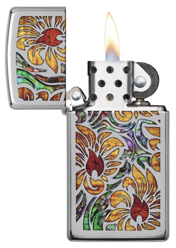 Zippo Fusion Floral Design, Lighter, - Outdoor Kuwait