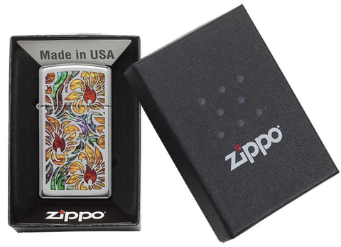Zippo Fusion Floral Design, Lighter, - Outdoor Kuwait