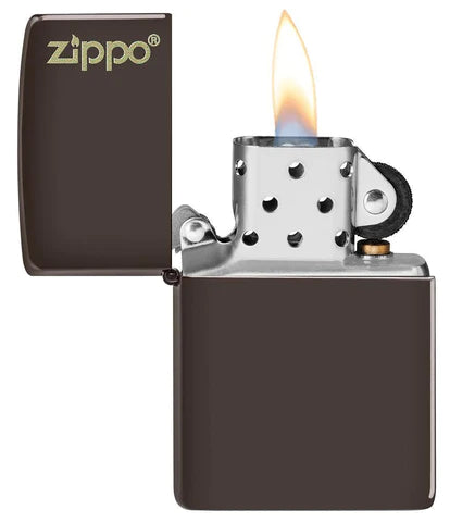 Zippo Classic Brown Zippo Logo, Lighter, - Outdoor Kuwait
