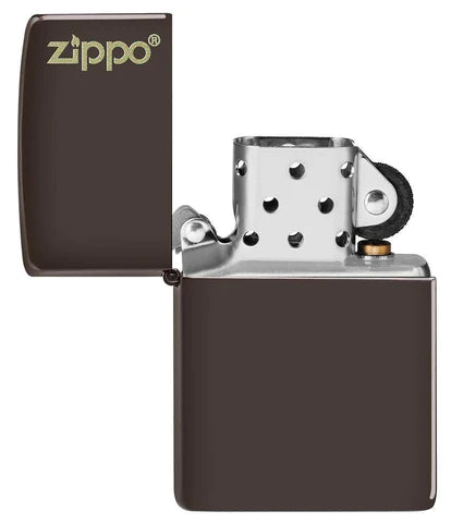 Zippo Classic Brown Zippo Logo, Lighter, - Outdoor Kuwait