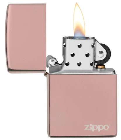 Zippo Classic High Polish Rose Gold Zippo Logo, Lighter, - Outdoor Kuwait