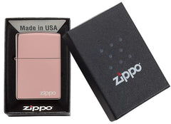 Zippo Classic High Polish Rose Gold Zippo Logo