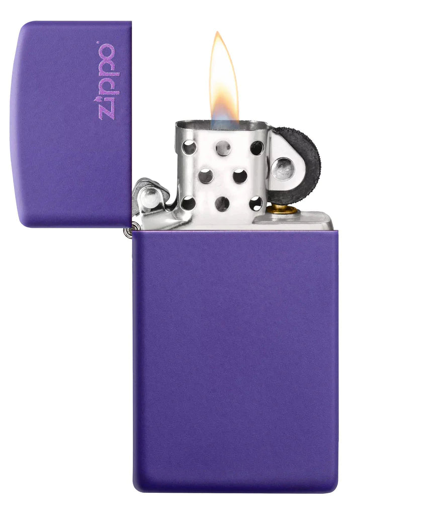 Zippo Slim® Purple Matte Zippo Logo, Lighter, - Outdoor Kuwait