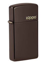Zippo Slim® Brown Zippo Logo, Lighter, - Outdoor Kuwait