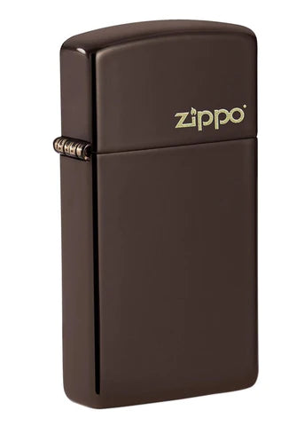 Zippo Slim® Brown Zippo Logo, Lighter, - Outdoor Kuwait