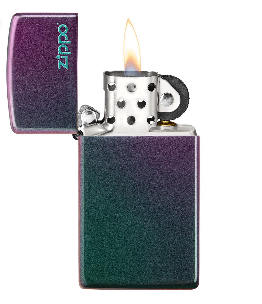 Zippo Slim® Iridescent Zippo Logo, Lighter, - Outdoor Kuwait