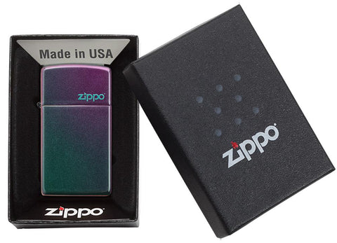 Zippo Slim® Iridescent Zippo Logo