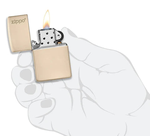 Zippo Classic Flat Sand Zippo Logo, Lighter, - Outdoor Kuwait