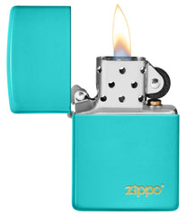 Zippo Classic Flat Turquoise Zippo Logo
