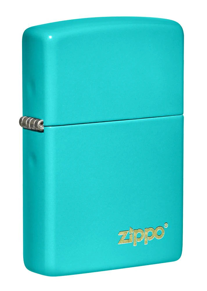 Zippo Classic Flat Turquoise Zippo Logo, Lighter, - Outdoor Kuwait