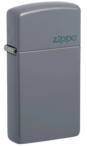 Zippo Slim® Flat Grey Zippo Logo, Lighter, - Outdoor Kuwait