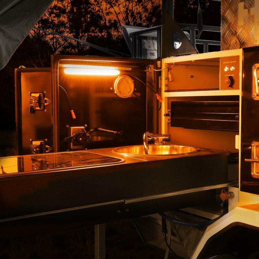 Hardkorr 25cm Tri-Colour LED Light Bar with Diffuser, Camping Lights & Lanterns,    - Outdoor Kuwait