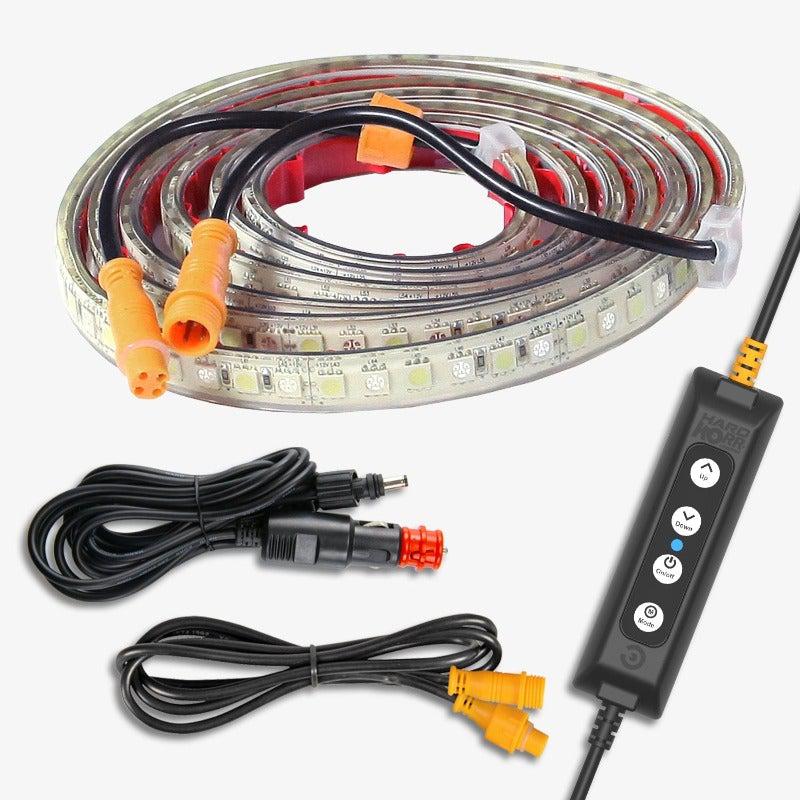 Hardkorr 2m Stick-on Orange & White LED Tape Light, Camping Lights & Lanterns,    - Outdoor Kuwait