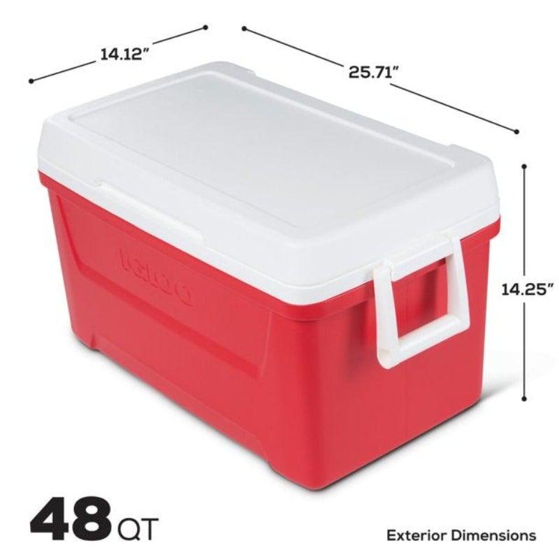 Igloo 48 Qt Laguna Cooler - Red, Coolers,    - Outdoor Kuwait