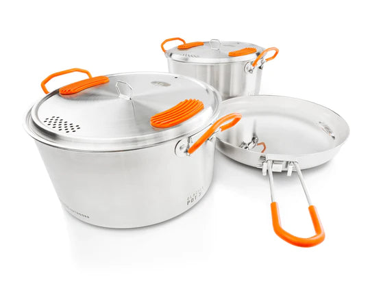 GSI Outdoor Glacier Stainless Base Camper Medium, Cookware,    - Outdoor Kuwait
