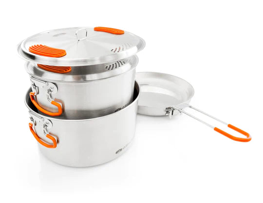 GSI Outdoor Glacier Stainless Base Camper Medium, Cookware,    - Outdoor Kuwait