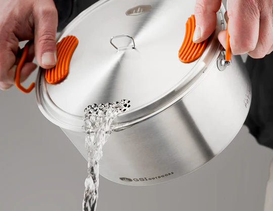 GSI Outdoor Glacier Stainless Base Camper Medium, Cookware,    - Outdoor Kuwait