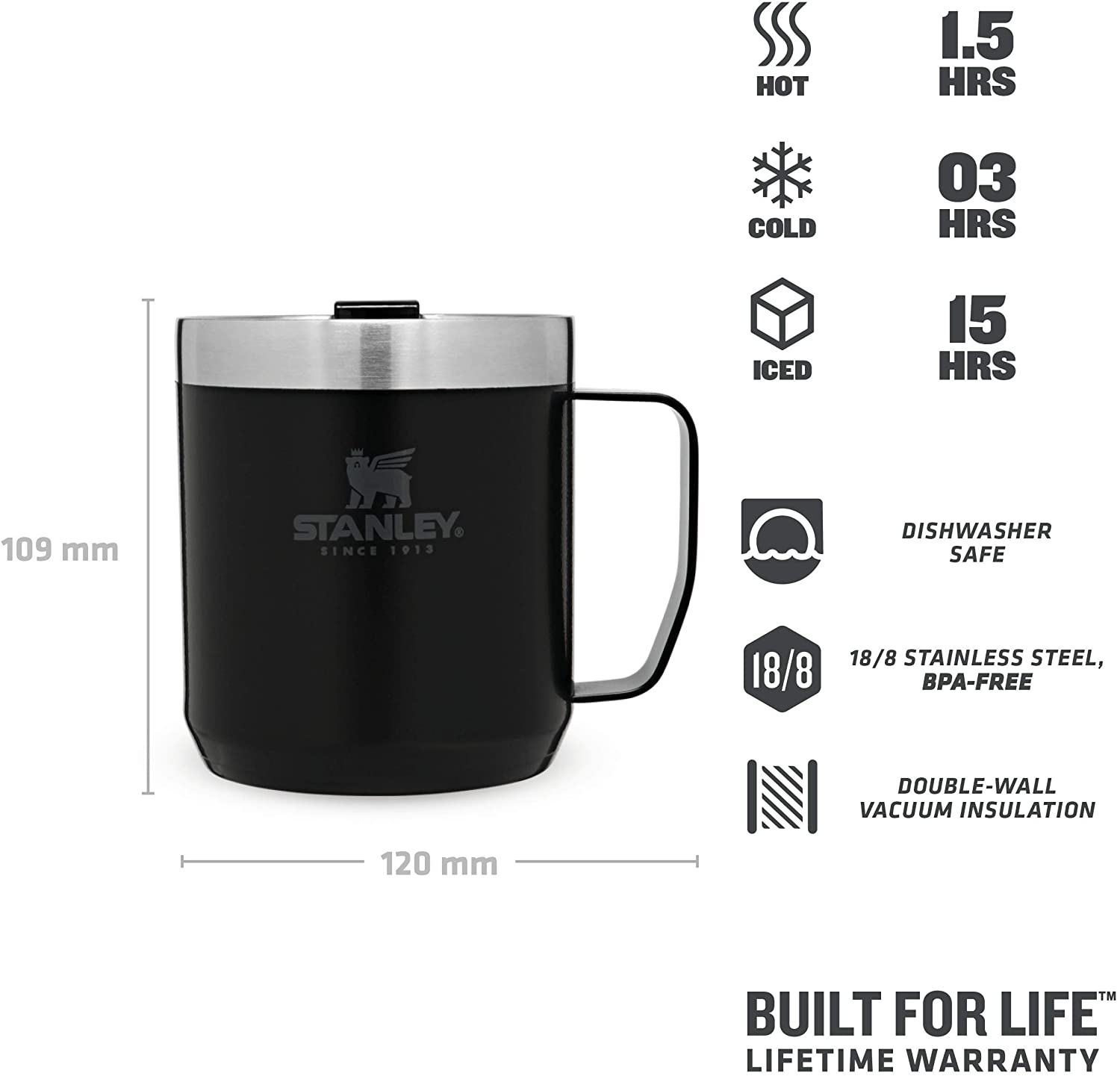 Stanley CLA Stay-Hot Camp Mug, Mugs, - Outdoor Kuwait