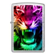 Zippo Street Chrome Rainbow Tiger Windproof Lighter, Lighter, - Outdoor Kuwait
