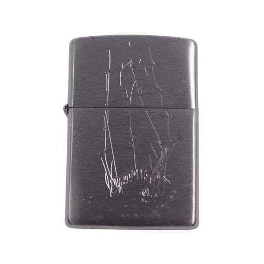 Zippo Brush Finish Chrome Ship On The High Seas Windproof Lighter, Lighters & Matches,    - Outdoor Kuwait