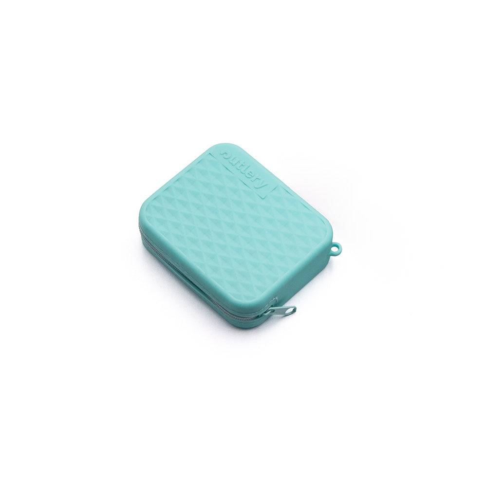 Outlery Silicone Pouch, Reusable Cutlery, Aqua   - Outdoor Kuwait