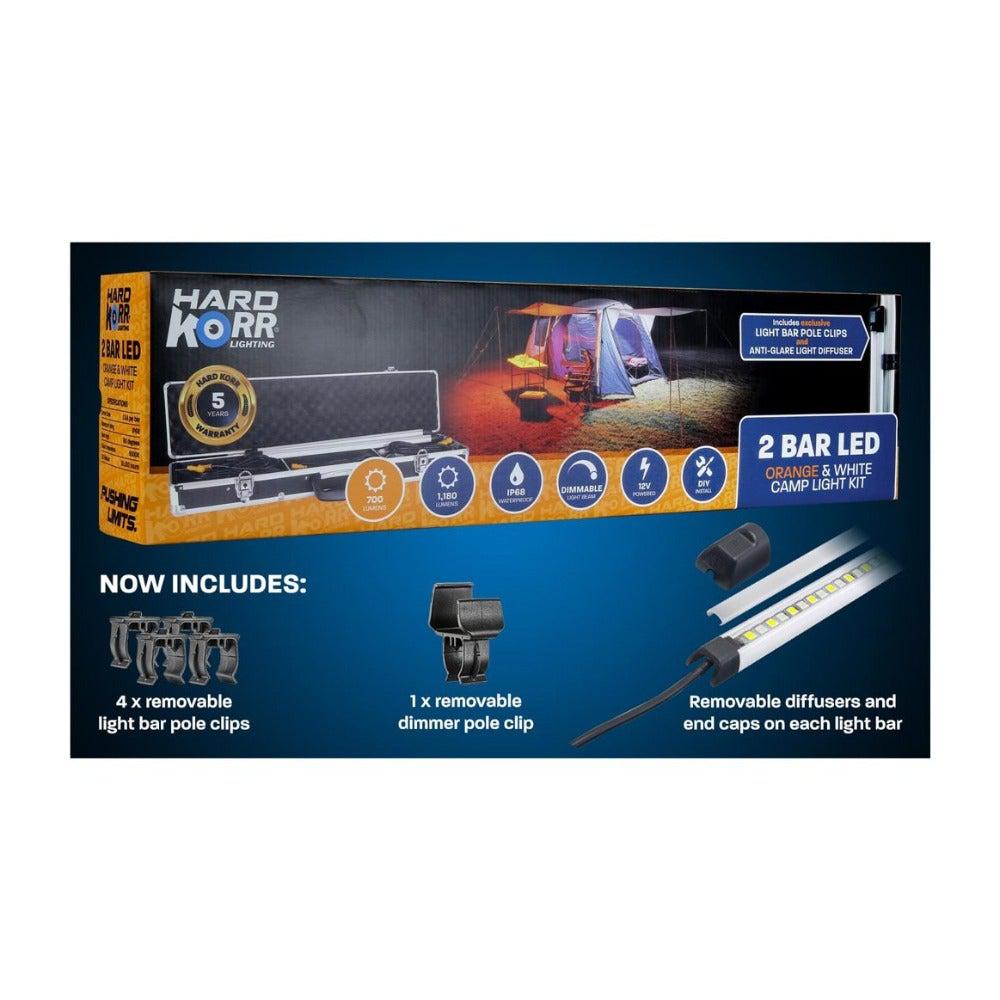 Hardkorr Tri-Colour LED Camping Light Kit - 2 Bars, Camping Lights & Lanterns,    - Outdoor Kuwait