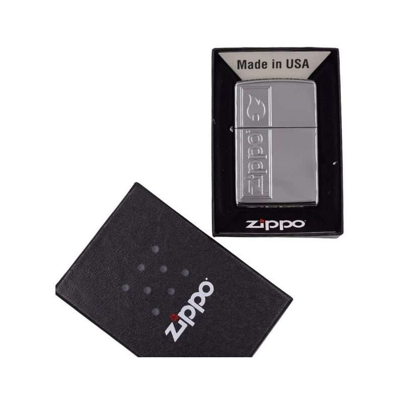 Zippo High Polish Chrome Zippo Design, Lighters & Matches,    - Outdoor Kuwait