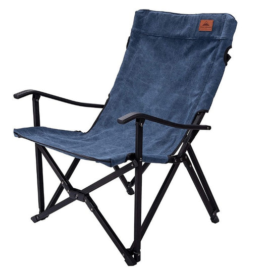 Campingmoon Foldable Canvas Camping Low Style Chair - Blue, Camp Furniture,    - Outdoor Kuwait