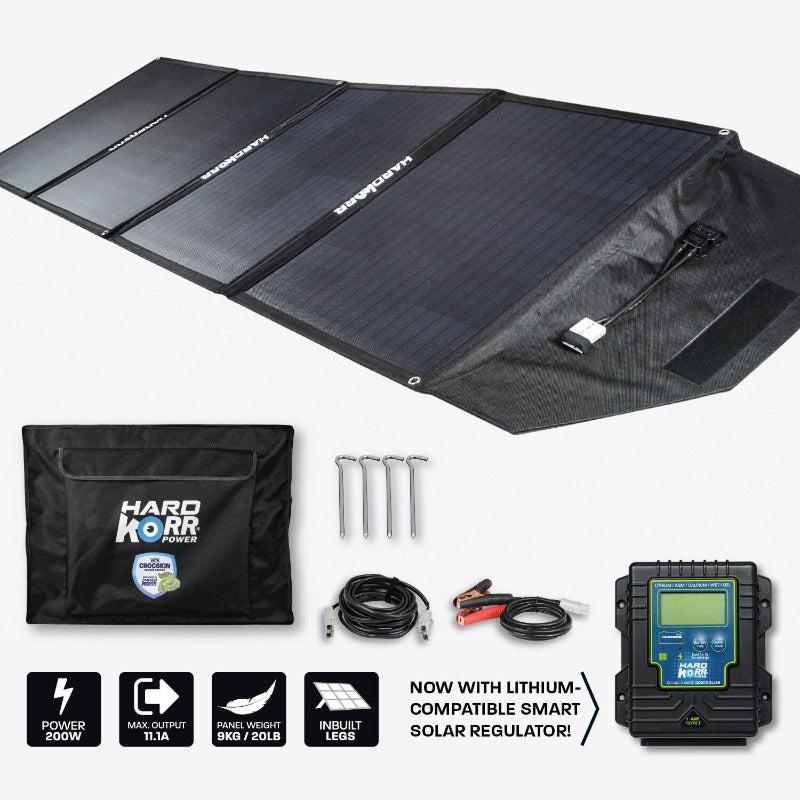 Hardkorr 200W Heavy Duty Portable Solar Mat with Crocskin Cell Armour, Solar Panel, - Outdoor Kuwait