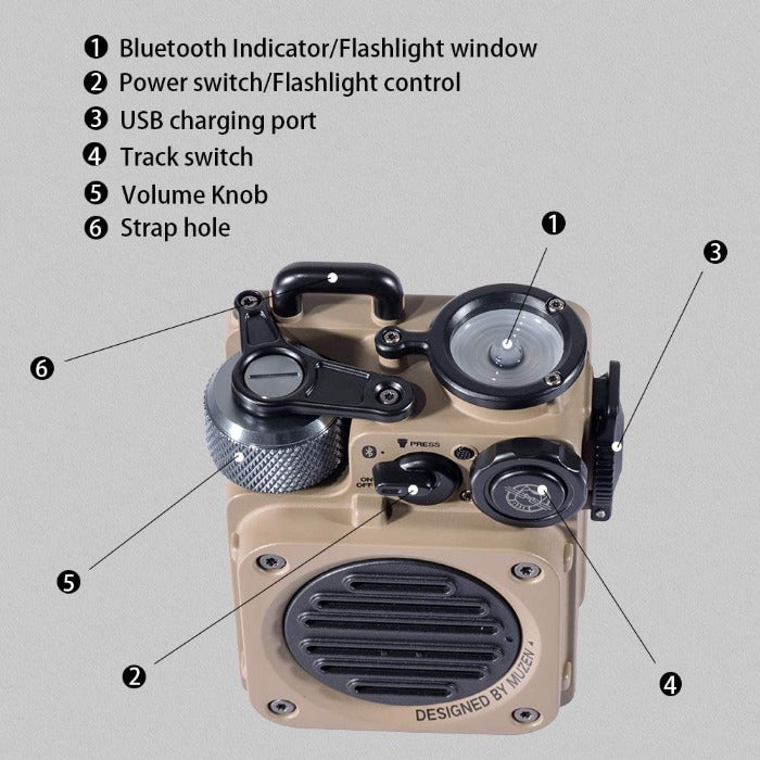Muzen Wild Mini Portable Rugged Outdoor Bluetooth Speaker - Green, Speakers,    - Outdoor Kuwait