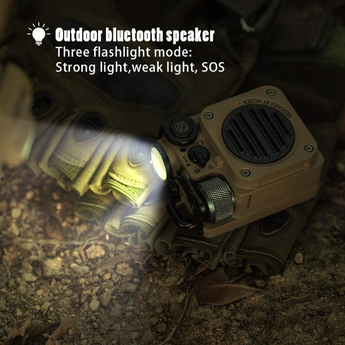 Muzen Wild Mini Portable Rugged Outdoor Bluetooth Speaker - Gray, Speakers,    - Outdoor Kuwait