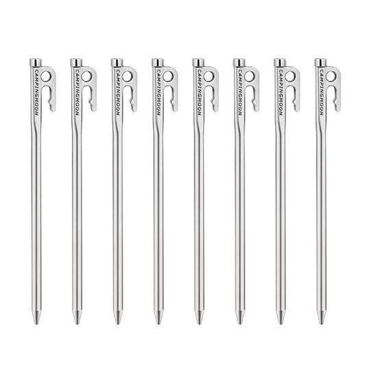 Campingmoon 8 Pieces Nail Pegs Stainless Steel - 30 cm, Camping Accessories,    - Outdoor Kuwait