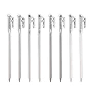 Campingmoon 8 Pieces Nail Pegs Stainless Steel - 30 cm, Tent Accessories,    - Outdoor Kuwait