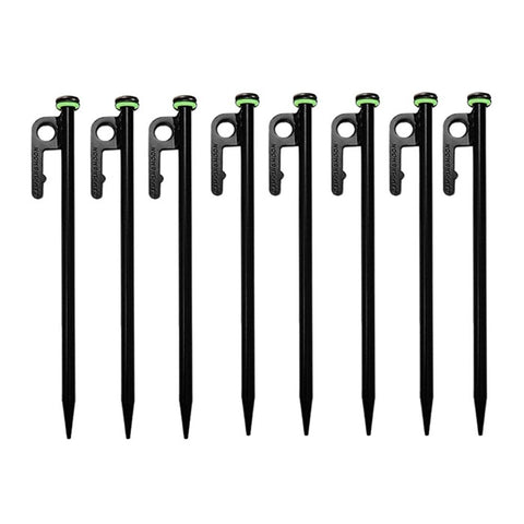 Campingmoon 8 Pieces Nail Pegs Carbon Steel - 30 cm-Camping Accessories-Outdoor.com.kw