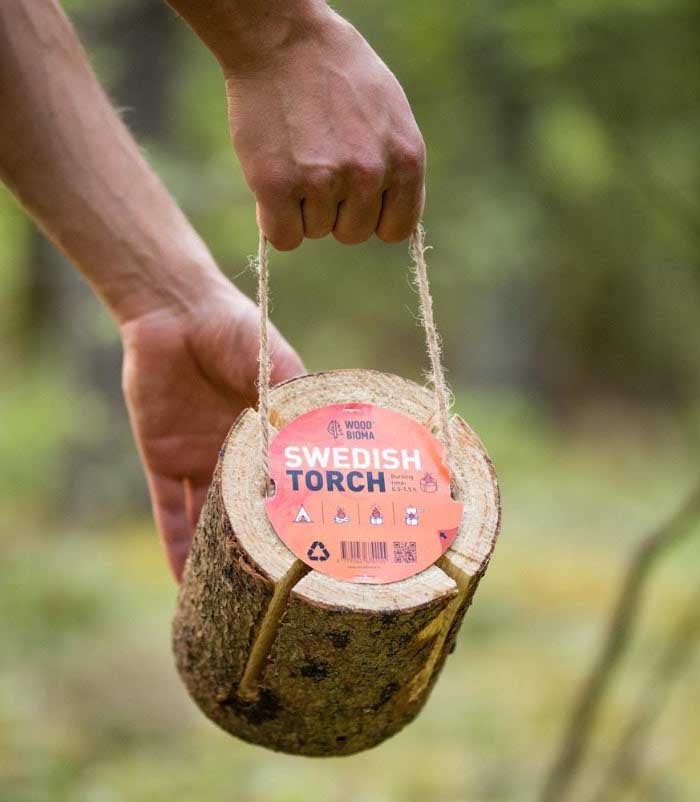 Wood Bioma Swedish Torch Vulcano - L, Firewood, - Outdoor Kuwait