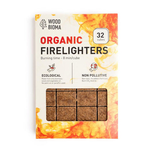 Wood Bioma Organic Firelighters - 32 cubes, Firewood & Fuel,    - Outdoor Kuwait