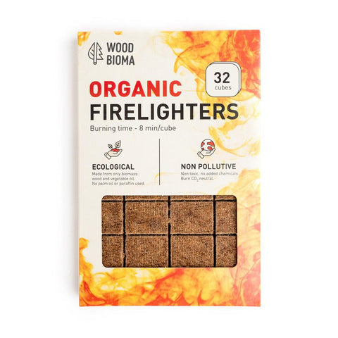 Wood Bioma Organic Firelighters - 32 cubes-Firewood & Fuel-Outdoor.com.kw