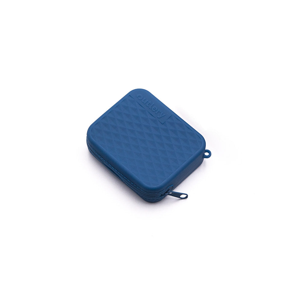 Outlery Silicone Pouch, Reusable Cutlery, Whale Blue   - Outdoor Kuwait