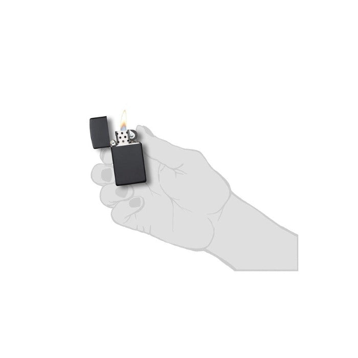Zippo Slim Black Matte Lighter, Lighter, - Outdoor Kuwait